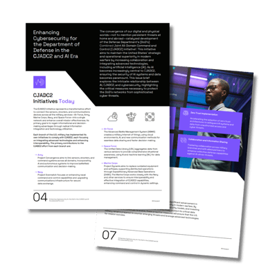 Enhancing Cybersecurity for the DoD in the CJADC2 and AI Era Whitepaper