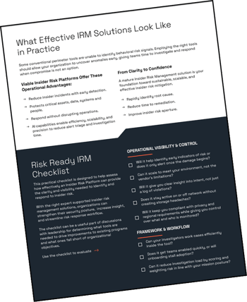 IRM Checklist